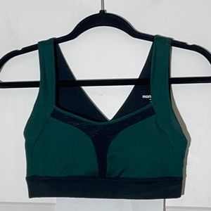 Manduka Forest Green Yoga Sports Bra Cross Back Small
